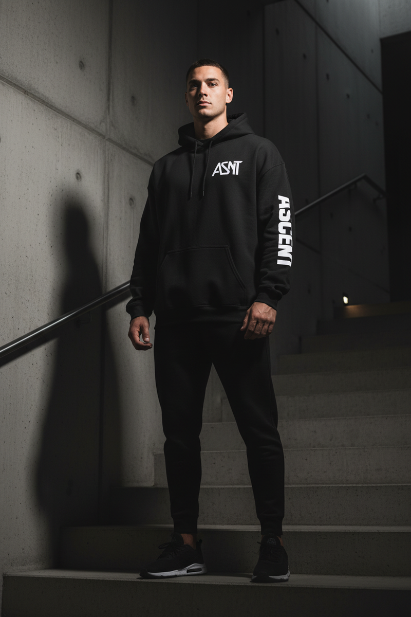 Ascent Essential Hoodie — Lifestyle Shot